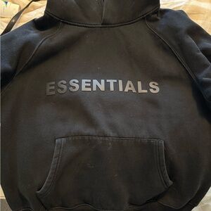 Essentials  fear of god Midnight Black Sweatshirt